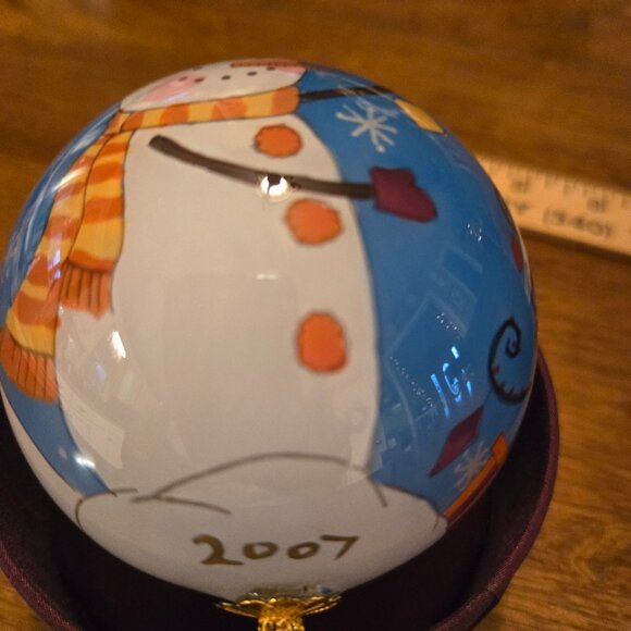 Pier 1 Li Bien Snowman Christmas Tree Ornament - Picture 1 of 9